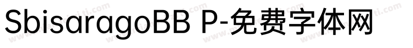 SbisaragoBB P字体转换